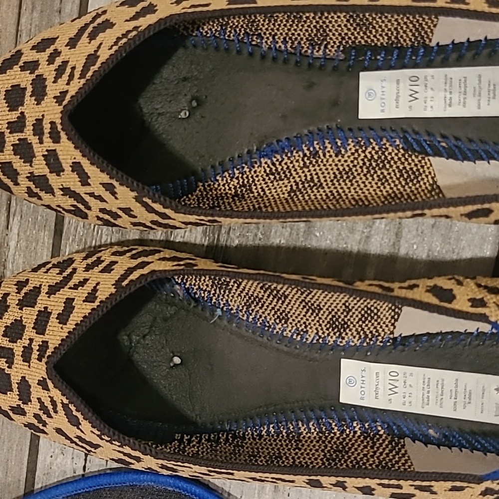 Rothy's Pointed Toe Retired Leopard Print Flats W… - image 6